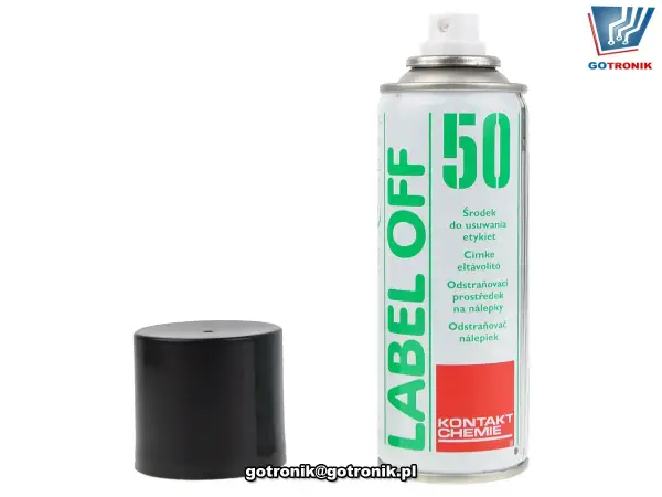 Spray "LABEL OFF" do usuwania kleju po naklejce z plastiku. Skuteczny sposób na pozbycie się resztek kleju.